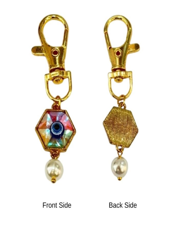 Bhavya Optic® Diamond Hexagonal Pearl Pet Charm, Decorative Collar Accessory for Cats and Dogs - Image 4
